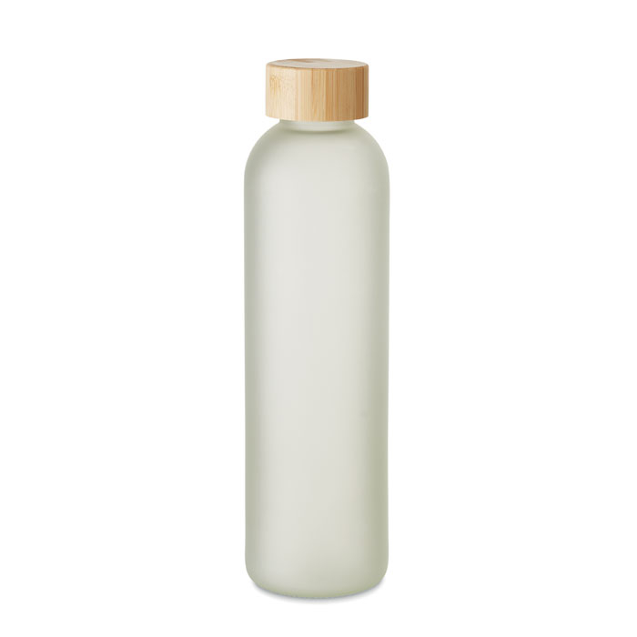 Bouteille personnalisable verre givré 650 ml LOM blanc transparent